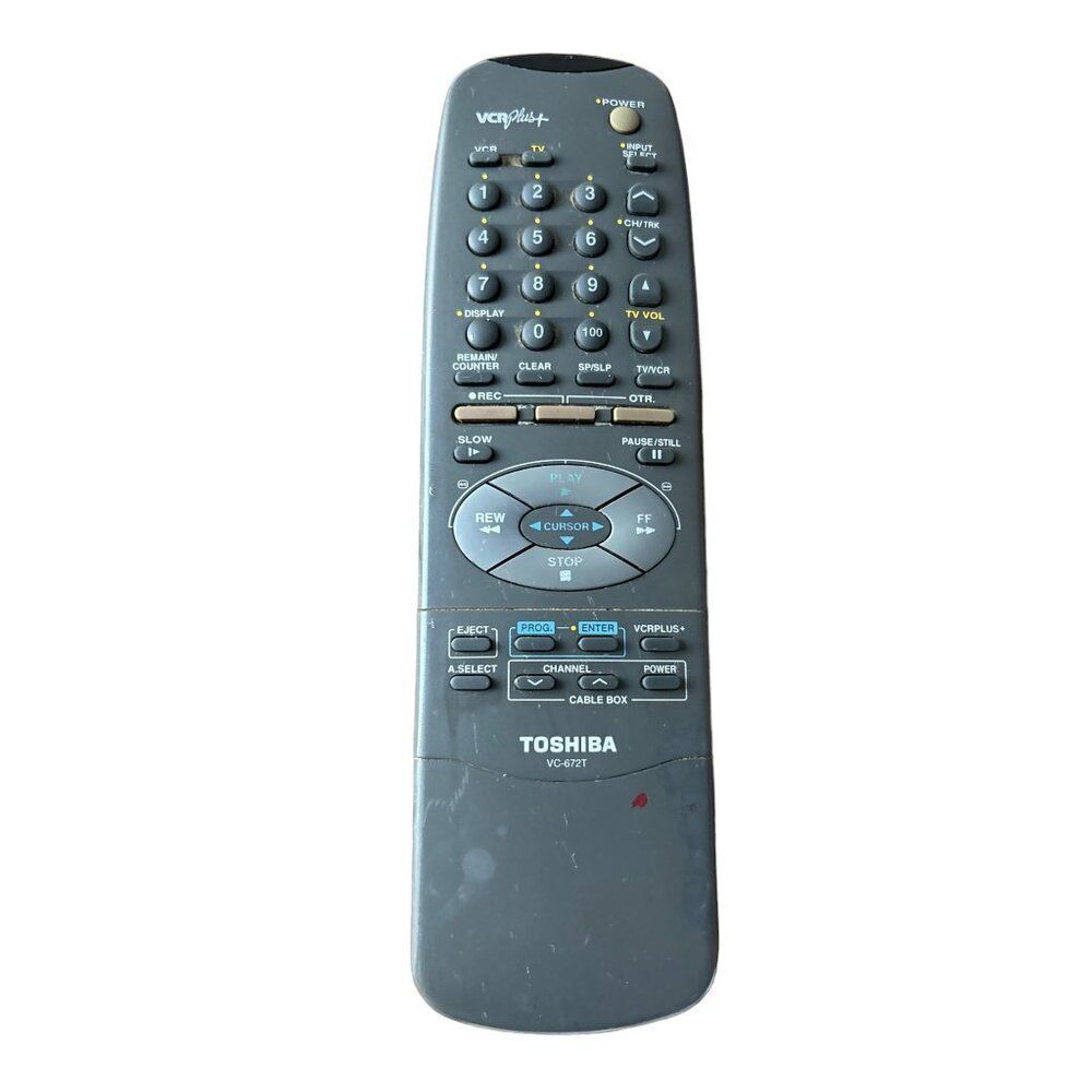 Toshiba VC-677 VCR Plus Remote Control Transmitter UM-4AAA 1.5V DC3V Grey